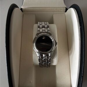 Movado Silver and Black Women's Watch